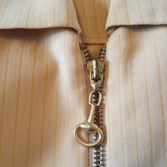 Mustard striped Michael Philips summer suit set - Picture 6 of 6